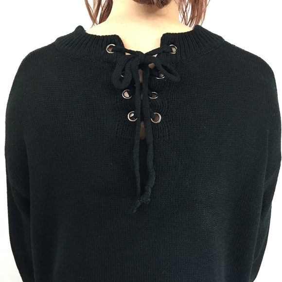 Floral Jacquard Sweater with Back Drawstring - Picture 7 of 7